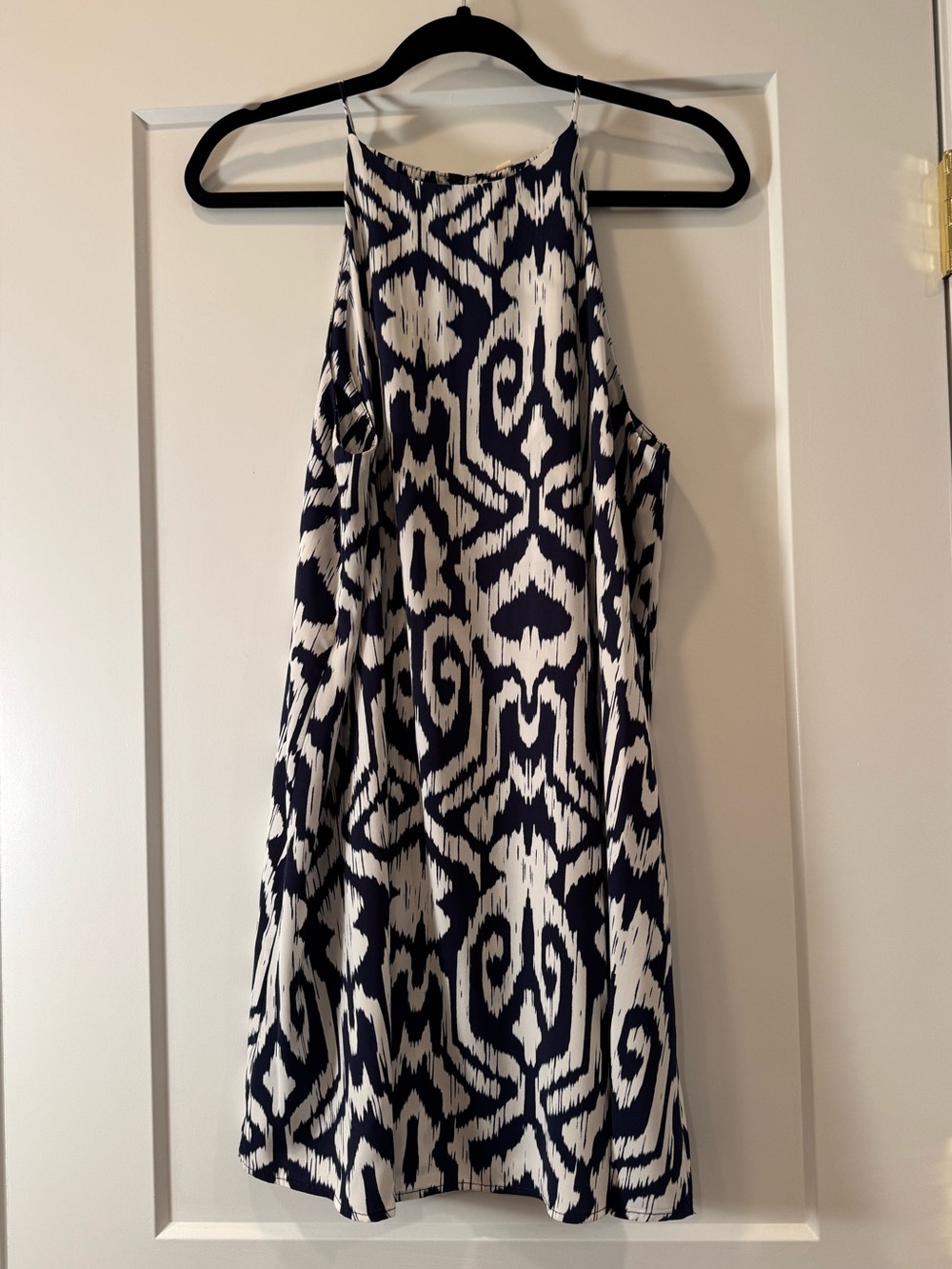 Tyche Navy and White Halter Mini Dress
